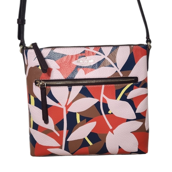 🆕️ kate spade ♠️ Jackson Tropical Toss Top Zip Crossbody in Pink Multi - NWOT - Picture 4 of 17